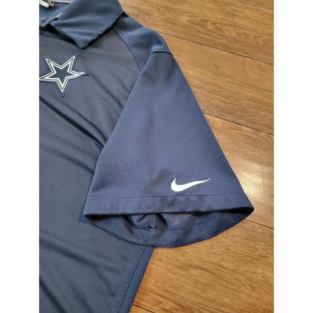 Dallas Cowboys Nike‎ On Field Sideline Polo Shirt Mens Size XL Blue NFL Apparel